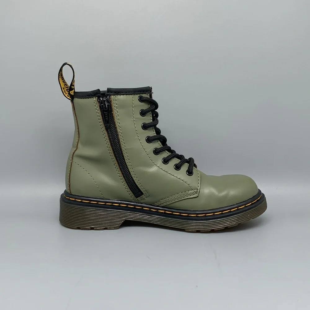 Dr Martens 1460 Green Leather Boots‎ Youth Sz 1